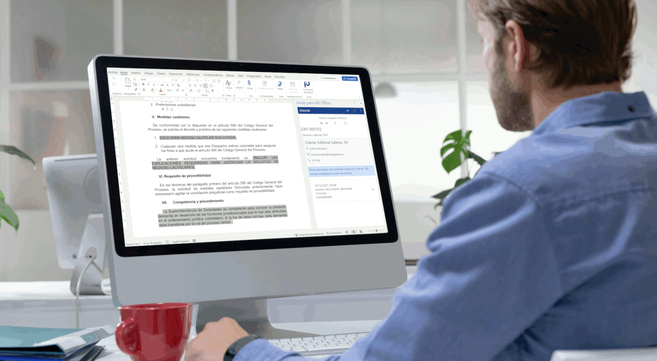 El complemento de iusUp te permite trabajar sin salir de Word, Excel o PowerPoint