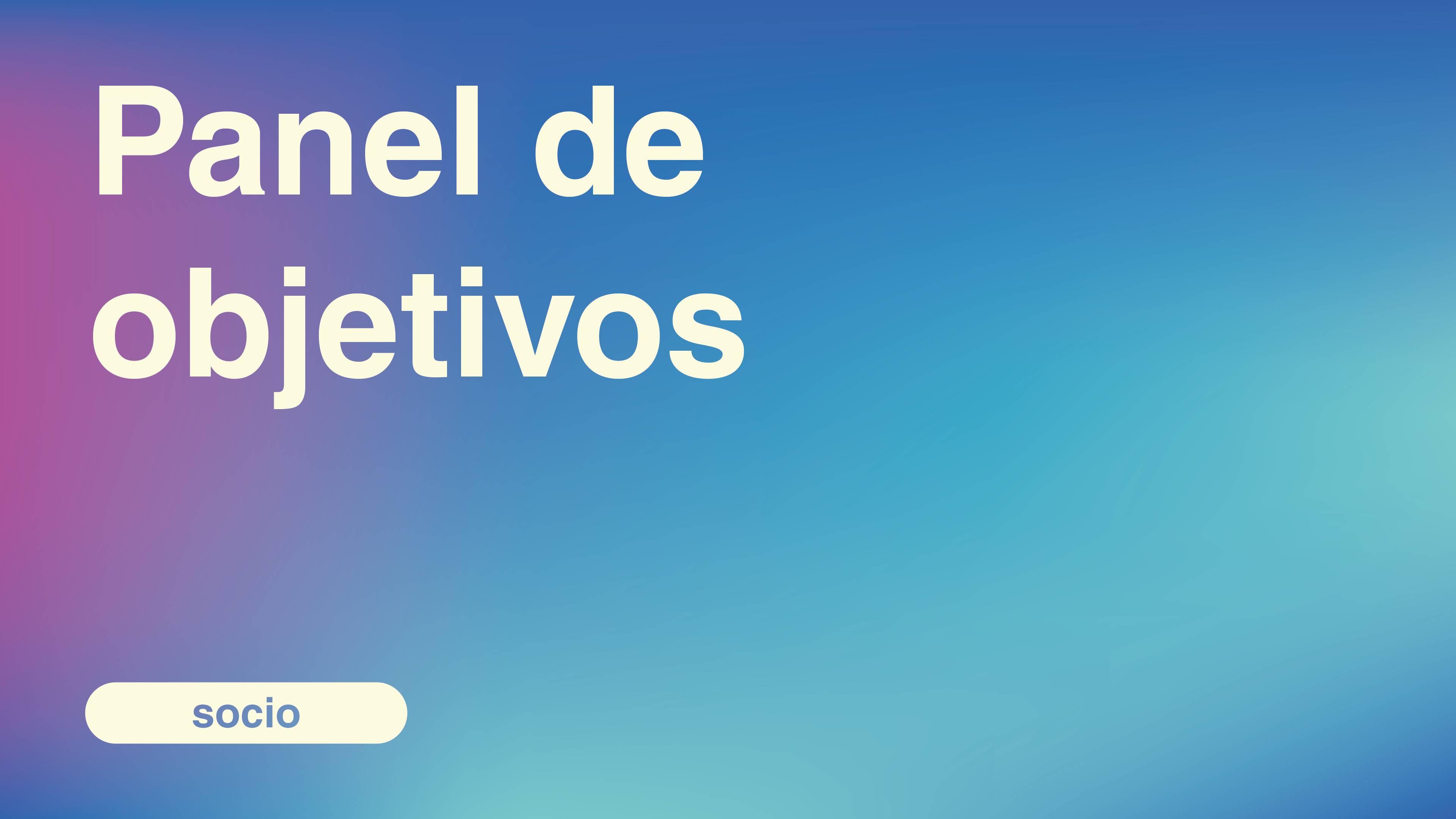 Panel de objetivos